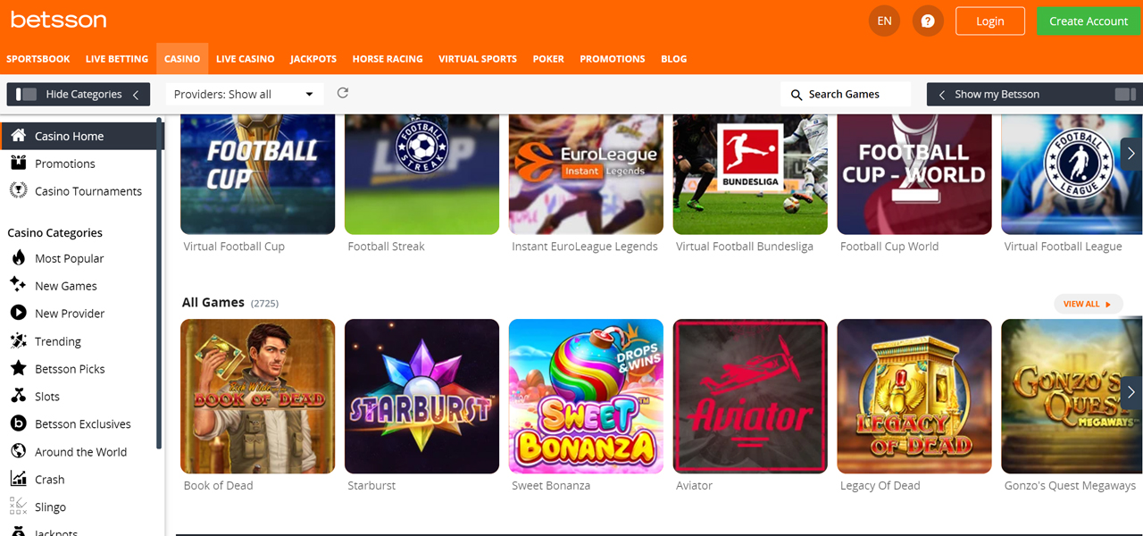 Betsson casino review