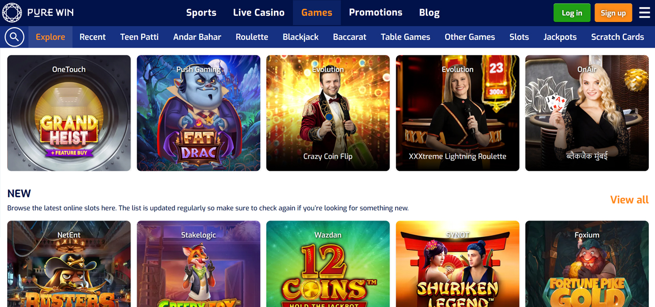 Pure online casino